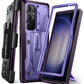 Samsung Galaxy S23 Ultra Case with Sliding Camera Cover, [with Front Frame] Dual Layer Military Grade Protection Belt-Clip & Kickstand Phone Case for Galaxy S23 Ultra