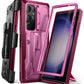 Samsung Galaxy S23 Ultra Case with Sliding Camera Cover, [with Front Frame] Dual Layer Military Grade Protection Belt-Clip & Kickstand Phone Case for Galaxy S23 Ultra